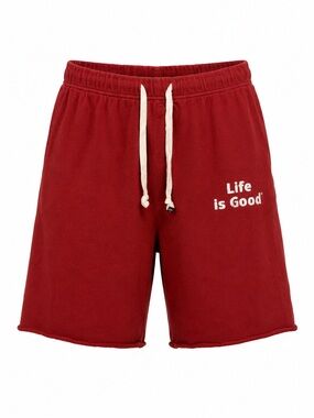 Life Is Good Red Athletic Drawstring Shorts